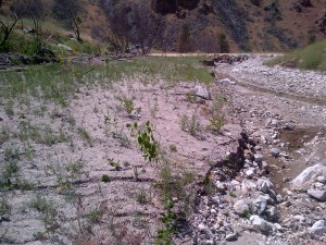 Granite Creek blowout upstream of the South Fork Boise River Road.